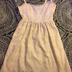 Bloomingdales Aqua Beige Mini Dress Small